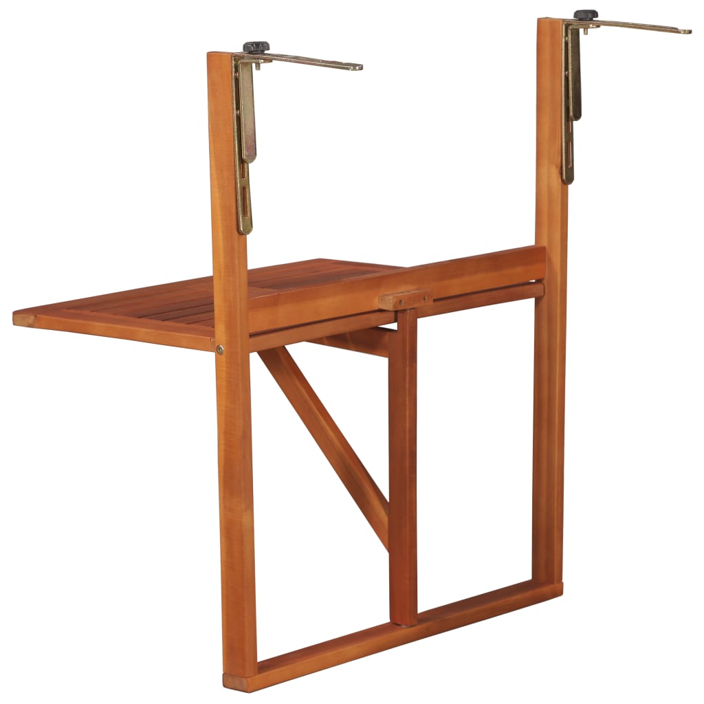 Hängender Balkontisch 64,5x44x80 cm Massivholz Akazie